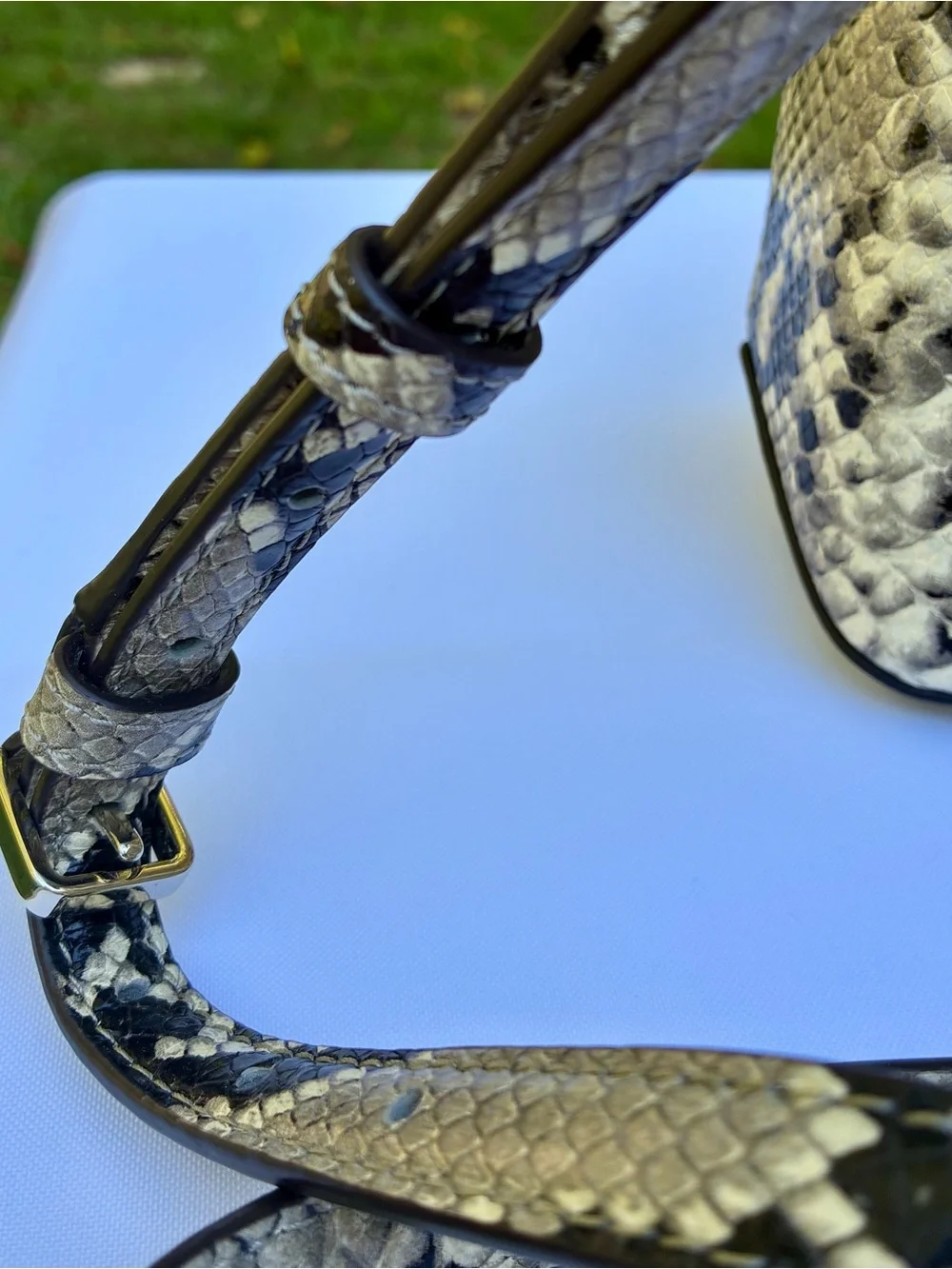 NWOT KATE SPADE EVA EXOTIC SMALL BUCKET BAG & CARD HOLDER - PYTHON